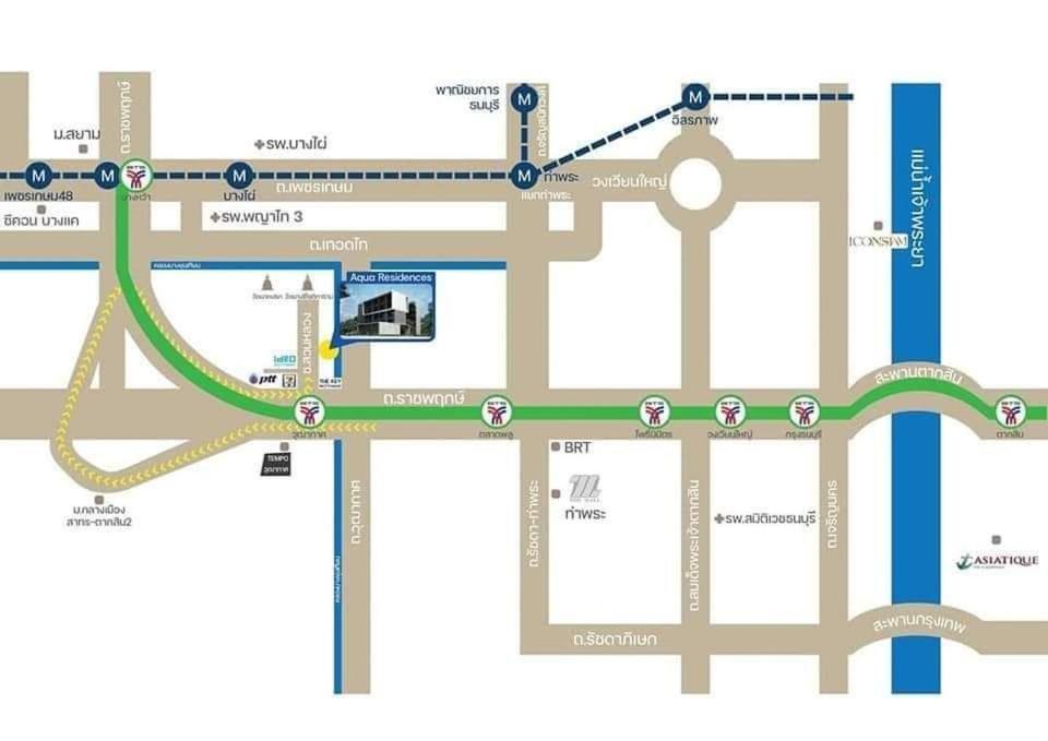 Aqua Residences อควา เรสซิเดนซ์ ห้องพักใหม่ให้เช่า ติดรถไฟฟ้าสถานีวุฒากาศ Μπανγκόκ Εξωτερικό φωτογραφία